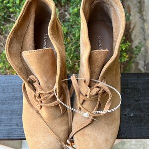 Ganni Brown Lace Up Boots